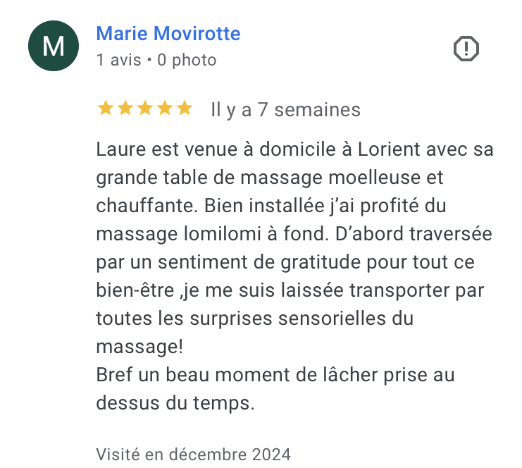 Avis massage Lorient